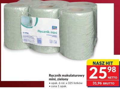Ręcznik makulaturowy mini, zielony promocja w Makro