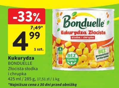 Kukurydza złocista słodka i chrupka promocja w Intermarche