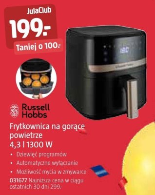Frytkownica na gorące powietrze Russell Hobbs 4,3 l 1300 W promocja w Jula