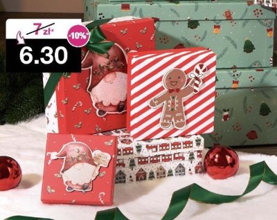 Pudełko na prezent - różne rozmiary i wzory promocja w Woolworth