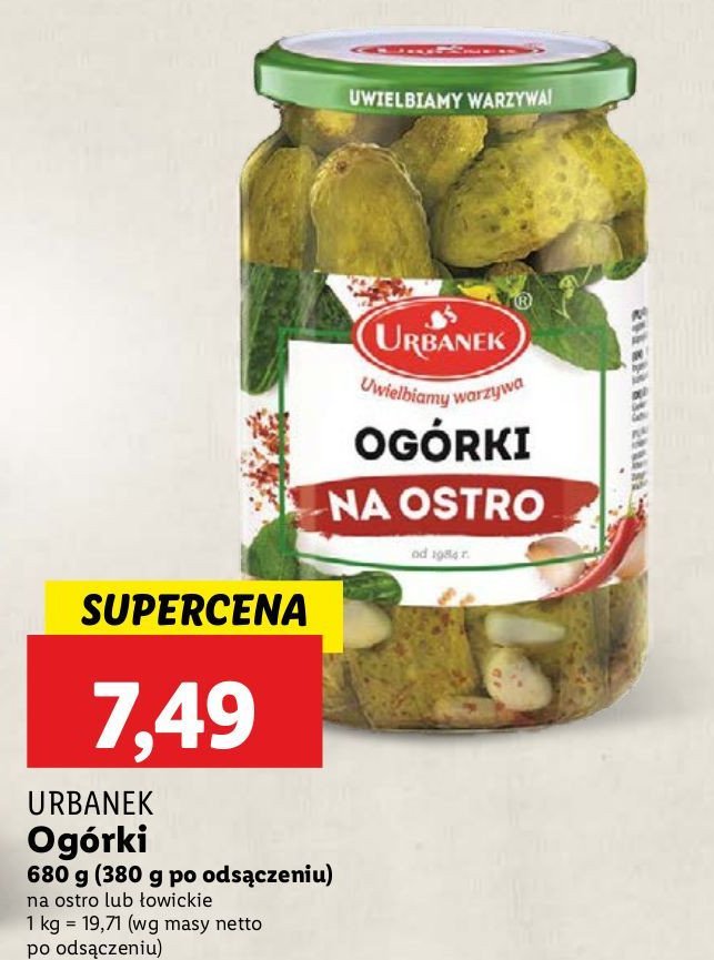 Ogórki na ostro Urbanek promocja