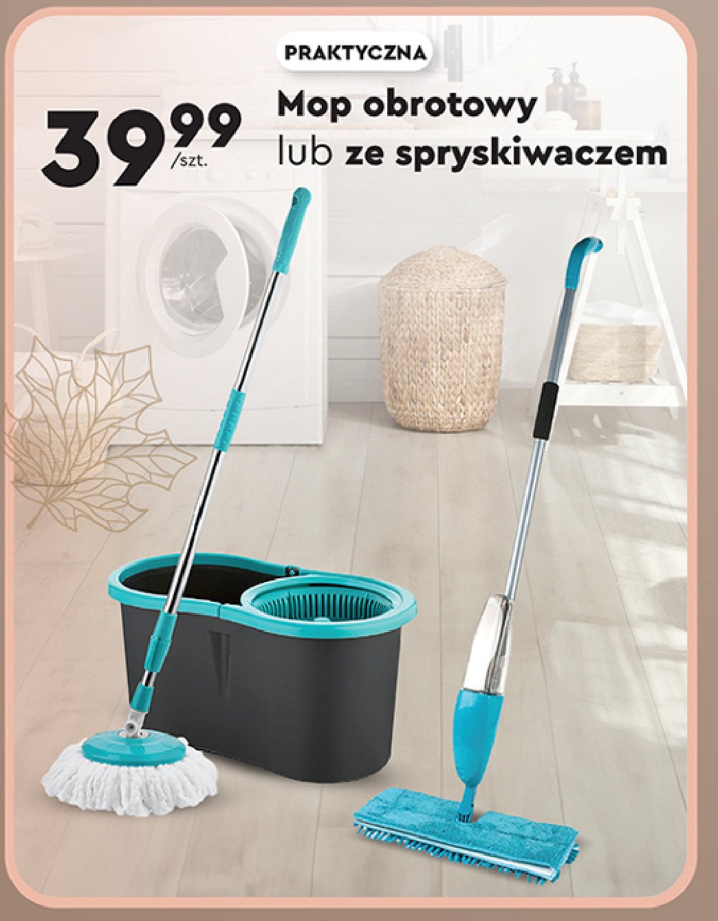 Mop dwustronny ze spryskiwaczem Praktyczna promocja