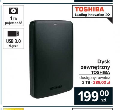 Dysk zewn臋trzny 1tb usb 3.0 Toshiba promocja
