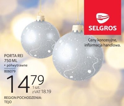 Wino białe PORTA REI 750 ML promocja w Selgros
