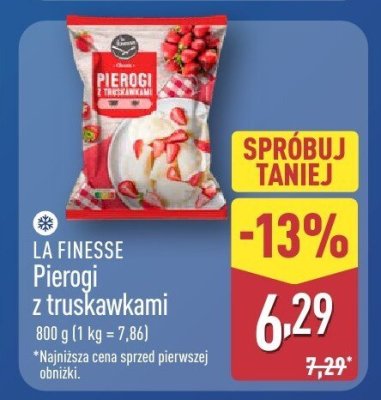 Pierogi z truskawkami La Finesse promocja w Aldi