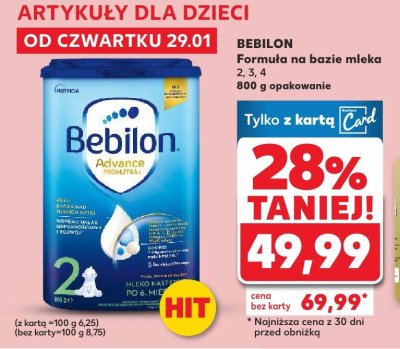 Formula na bazie mleka 2, 3, 4 promocja w Kaufland