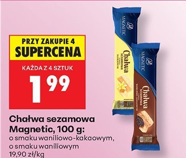 Chałwa sezamowa Magnetic waniliowo-kakaowa promocja w Biedronka