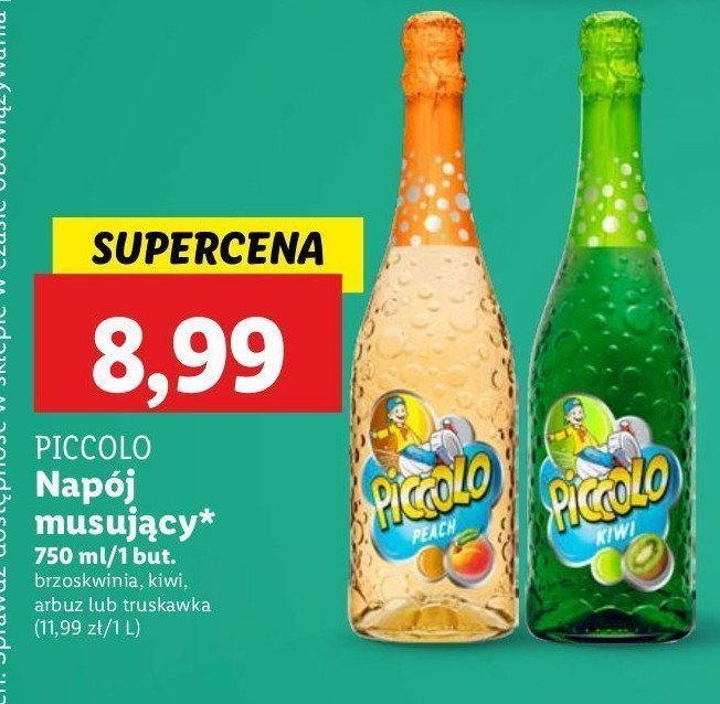 Napój truskawkowy Piccolo promocja w Lidl