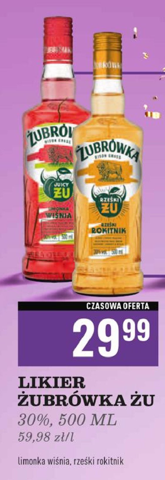 Wódka Żubrówka rześki rokitnik promocja