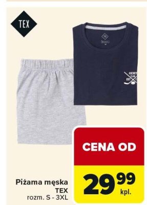 Piżama męska TEX promocja w Carrefour