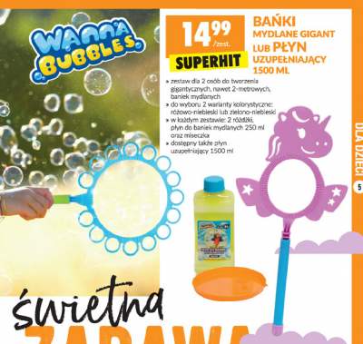 Bańki mydlane gigant Wanna bubbles promocja
