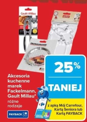 Akcesoria kuchenne Fackelmann, Gault Millau różne rodzaje Carrefour promocja
