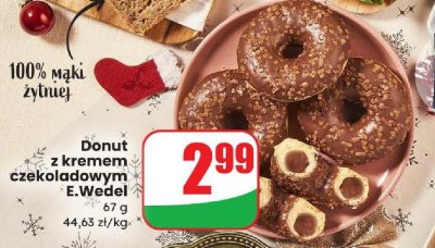 Donut z kremem czekoladowym E.Wedel promocja w Dino