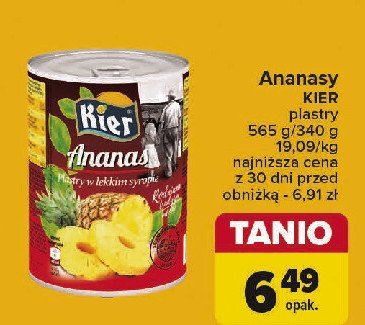 Ananas plaster w lekkim syropie Kier marimax promocja