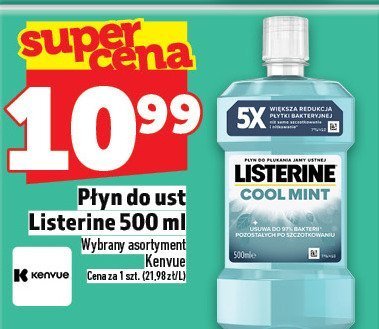 Płyn do ust Listerine 500 ml promocja w TOPAZ