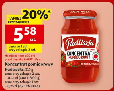 Koncentrat pomidorowy Pudliszki 310g promocja w Auchan