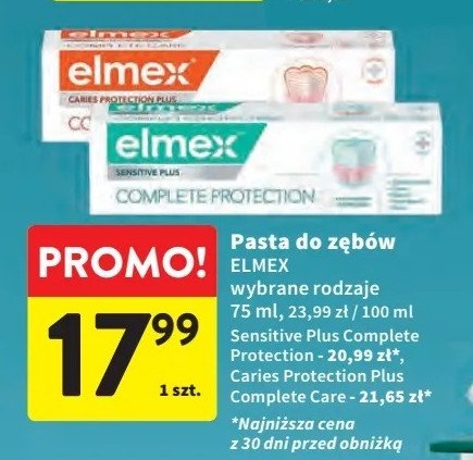 Pasta do zębów complete protection Elmex sensitive plus promocja