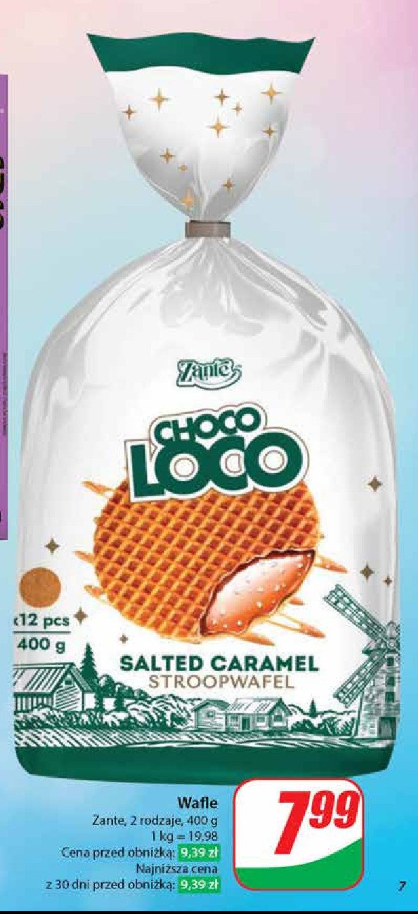 Wafelki karmelowe Zante choco loco promocja w Dino