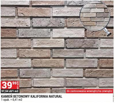 Kamień dekoracyjny betonowy Kalifornia Natural promocja w Merkury Market