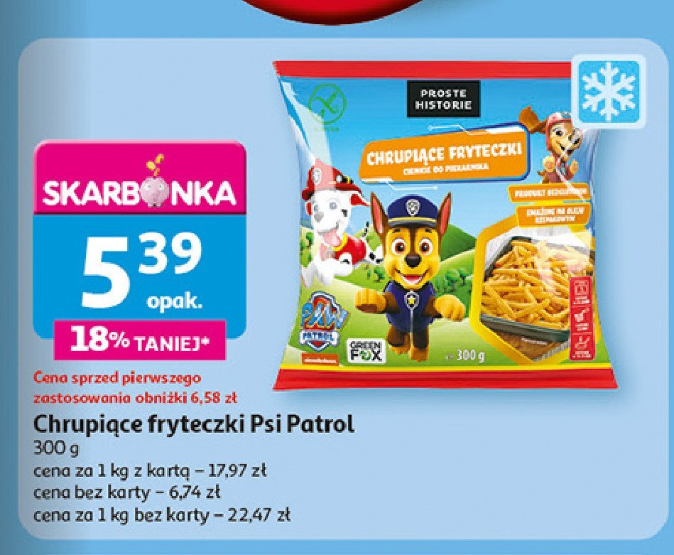 Frytki chrupiące psi patrol Iglotex proste historie promocja