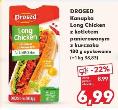 Kanapka Long Chicken z kotletem panierowanym z kurczaka promocja w Kaufland