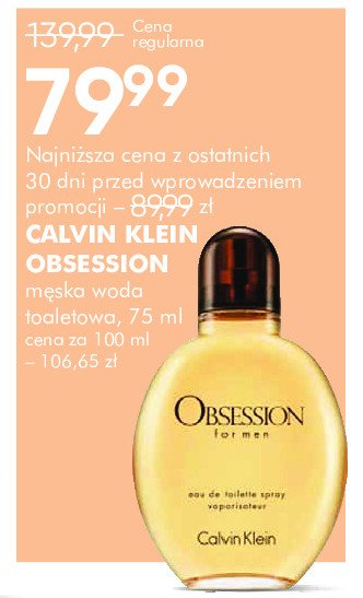 Woda toaletowa Calvin klein obsession men promocja