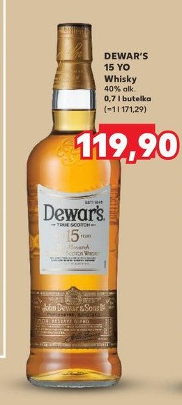 Whisky Dewar's 15 years old promocja w Kaufland