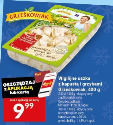 Wigilijne ueczka z kapustą i grzybami Grzeskowiak, 400 g promocja w Twój Market