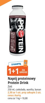Napój proteinowy Protein Drink banan promocja w Leclerc