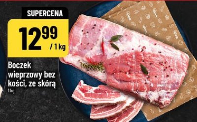 Boczek wieprzowy bez kości, ze skórą promocja w POLOmarket
