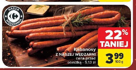 Kabanosy Nasza wędzarnia carrefour promocja