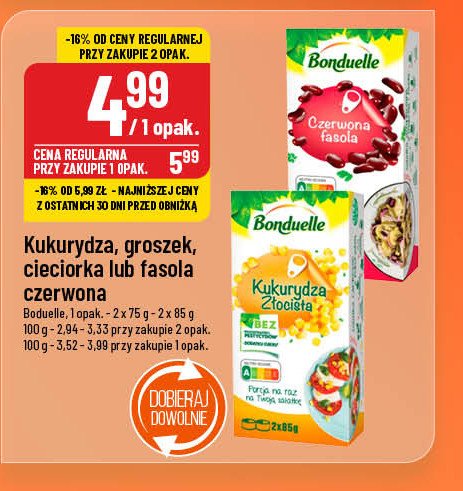 Cieciorka gotowana na parze Bonduelle promocja