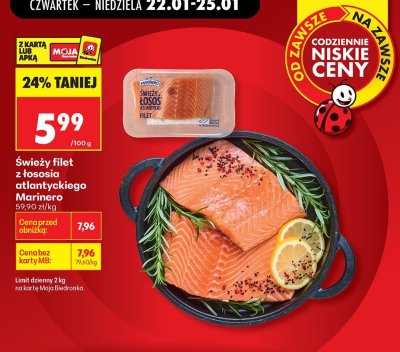 Filet z łososia atlantyckiego świeży  promocja w Biedronka