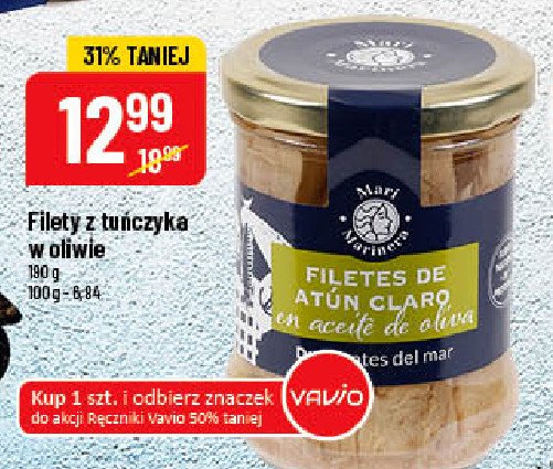 Tuńczyk filety w oliwie Mari marinera promocja