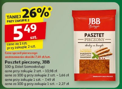 Pasztet pieczony, JBB Dział Samoobsługi promocja w Auchan