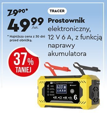 Prostownik elektroniczny 12 V 6 A, 3 funkcja naprawy akumulatora promocja w Biedronka