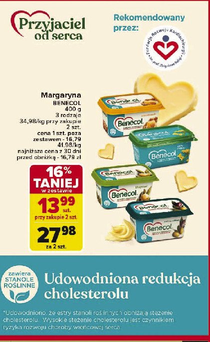 Margaryna 100% roślinna Benecol Benecol raisio promocja w Carrefour