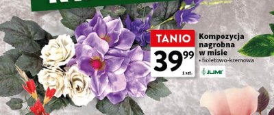 Kompozycja kwiatowa promocja w Intermarche