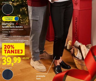 Spodnie slacks damskie  promocja w Lidl