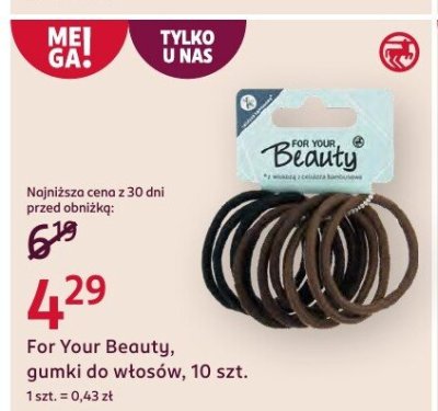 Gumki do włosów For Your Beauty promocja w Rossmann