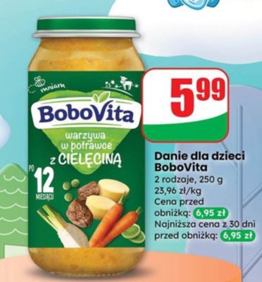 Danie dla dzieci BoboVita cielęcina promocja w Dino