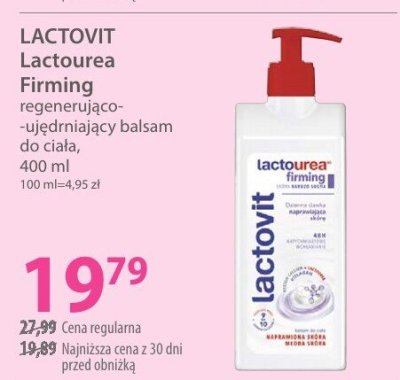 Balsam regenerująco-ujędrniający do ciała LACTOVIT Lactourea Firming promocja w Hebe