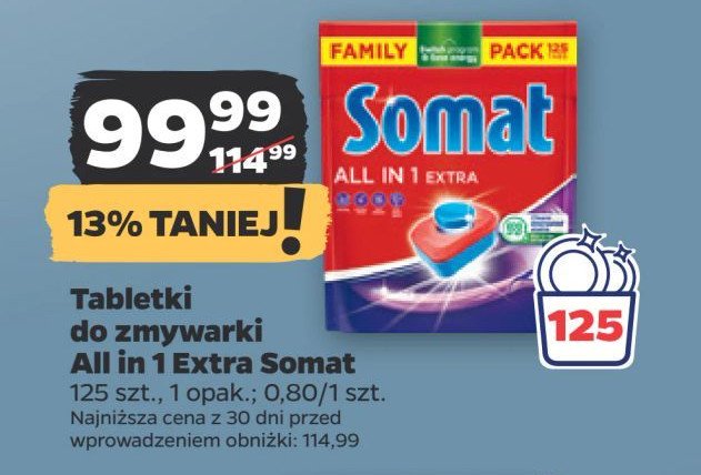 Tabletki do zmywarek extra Somat all in 1 promocja