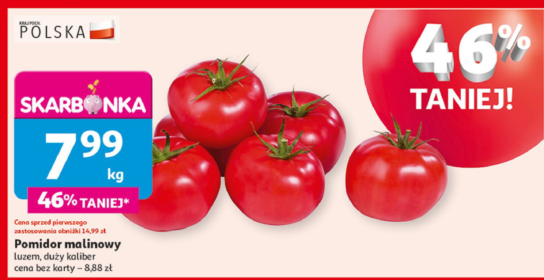 Pomidory malinowe promocja w Auchan