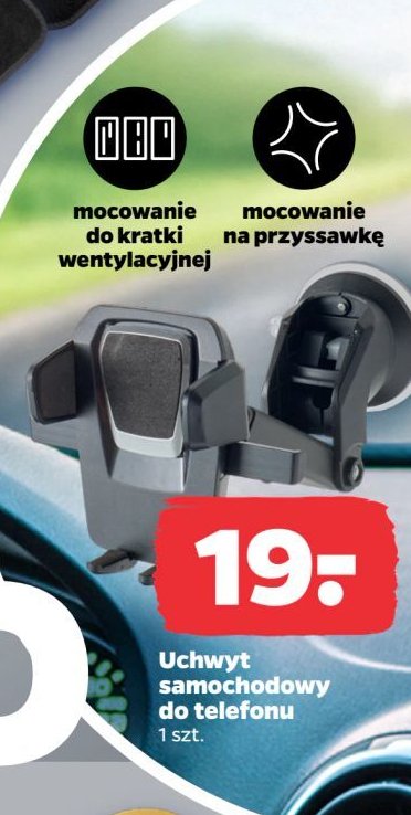 Uchwyt samochodowy promocja w Netto
