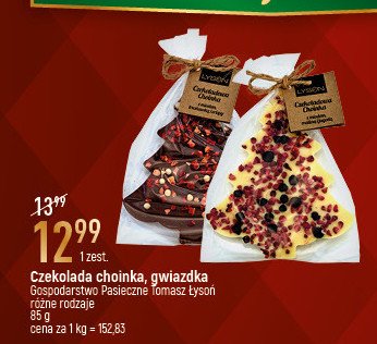 Czekolada choinka 艁YSO艃 promocja