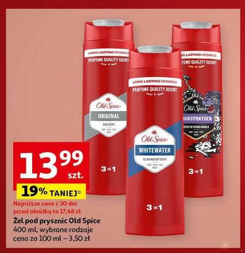 Zel pod prysznic Old spice nightpanther promocja w Auchan