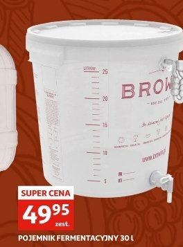Pojemnik fermentacyjny z kranikiem 30 l Browin promocja