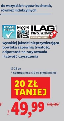 Patelnia z odlewu aluminiowego z powłoką ceramiczną Ø 28 cm promocja w Lidl
