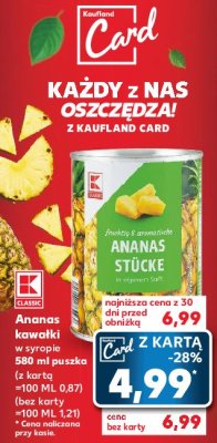 Ananas w plastrach K-classic promocja